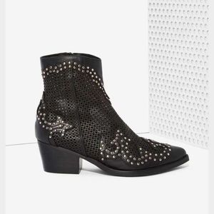 Jeffrey Campbell leather studded ankle boot